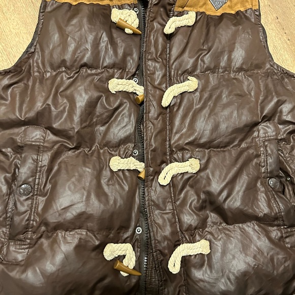 Puffy Vest Brown Large Parish Nation Vest men’s - Picture 3 of 9